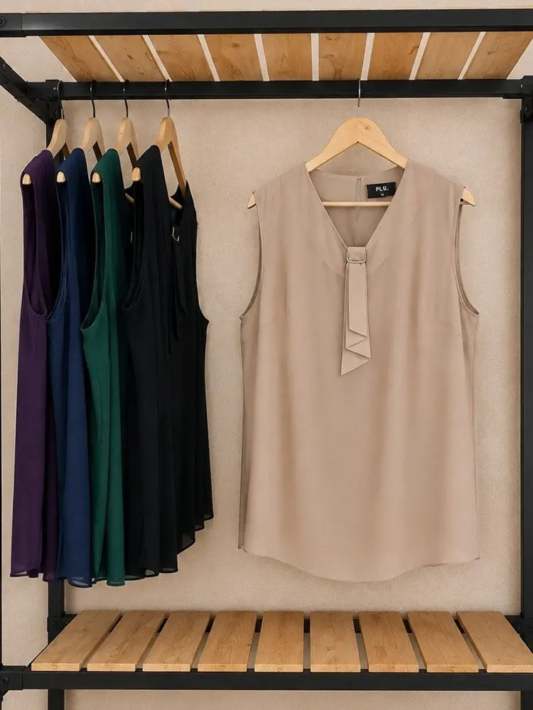 1 plus-size-v-neck-tie-front-top-4404